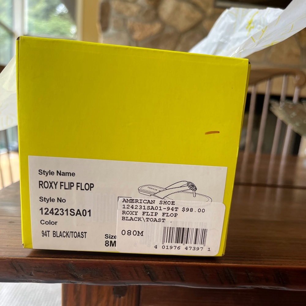 Roxy Flip Flop Shoe Box Label